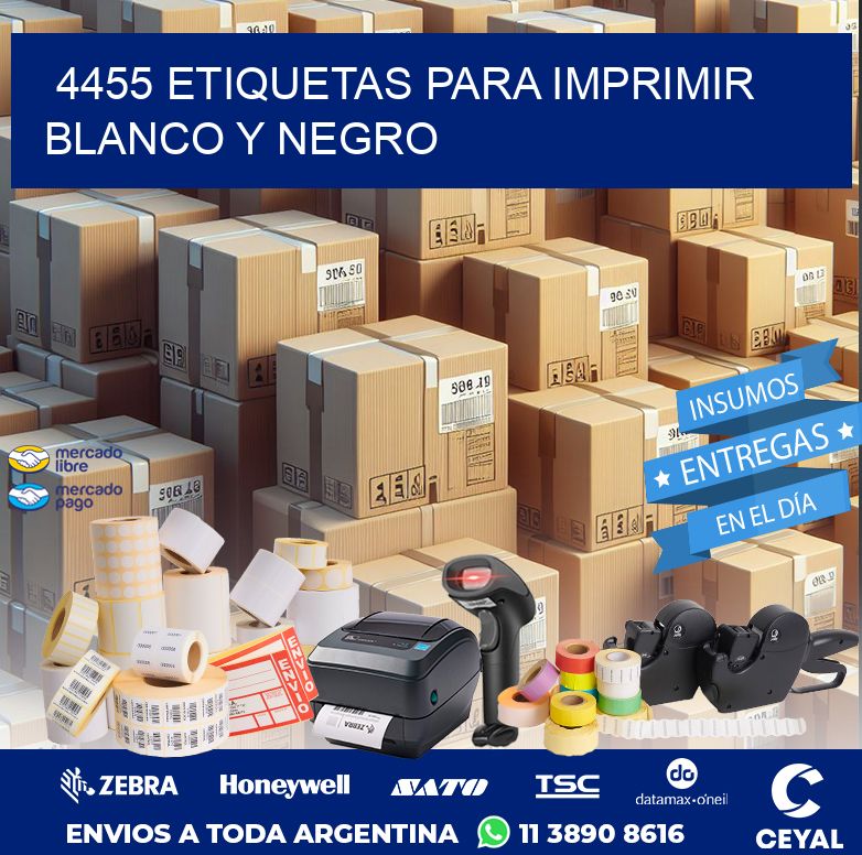 4455 ETIQUETAS PARA IMPRIMIR BLANCO Y NEGRO