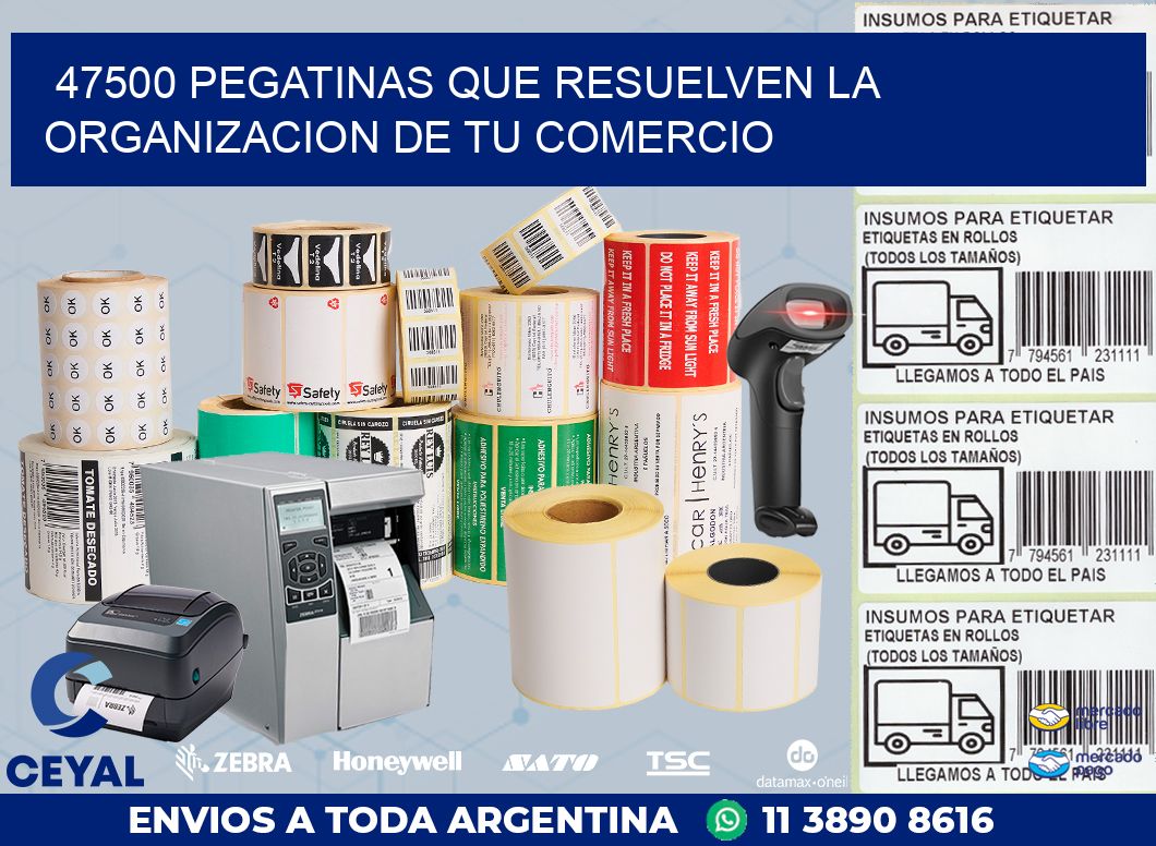 47500 PEGATINAS QUE RESUELVEN LA ORGANIZACION DE TU COMERCIO