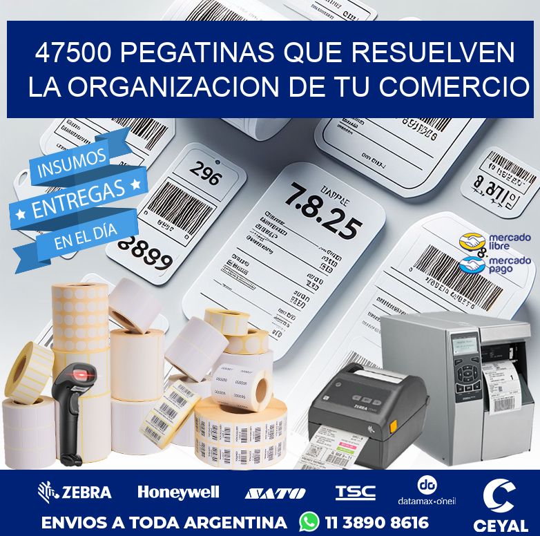 47500 PEGATINAS QUE RESUELVEN LA ORGANIZACION DE TU COMERCIO