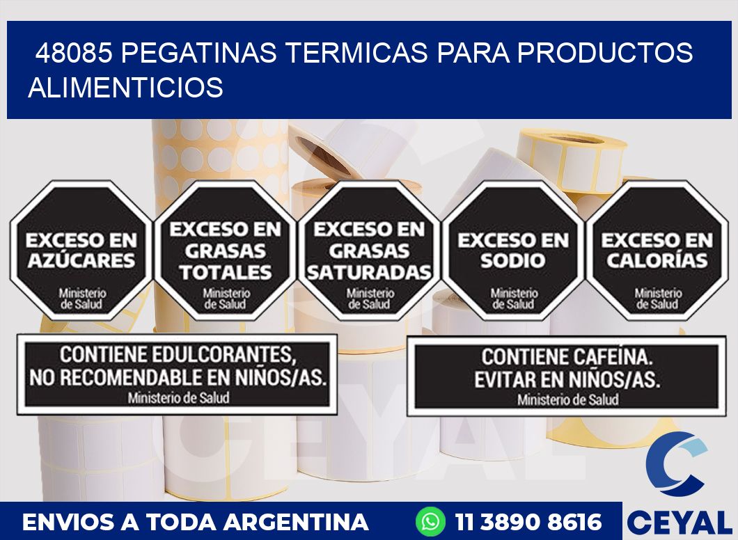 48085 PEGATINAS TERMICAS PARA PRODUCTOS ALIMENTICIOS