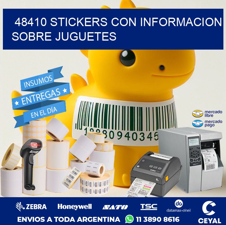 48410 STICKERS CON INFORMACION SOBRE JUGUETES