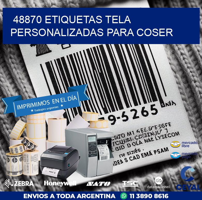 48870 ETIQUETAS TELA PERSONALIZADAS PARA COSER