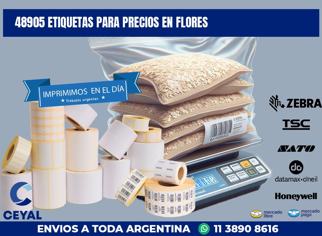 48905 ETIQUETAS PARA PRECIOS EN FLORES