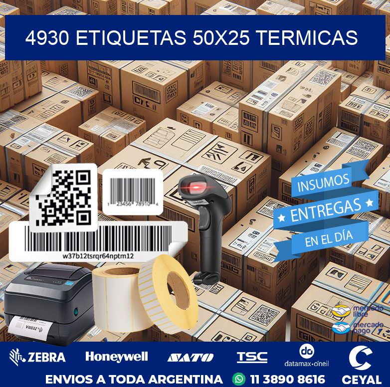 4930 ETIQUETAS 50X25 TERMICAS