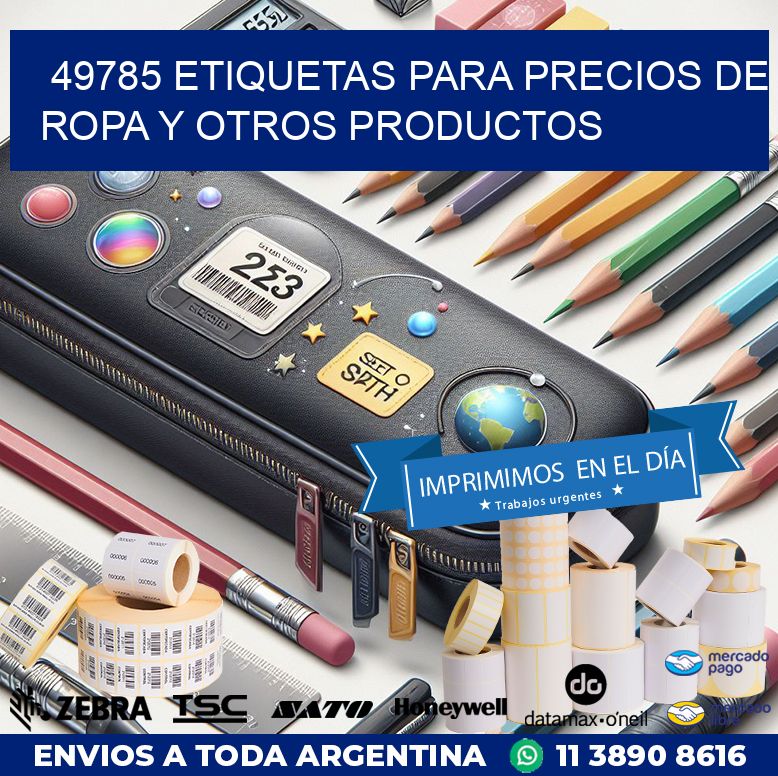 49785 ETIQUETAS PARA PRECIOS DE ROPA Y OTROS PRODUCTOS