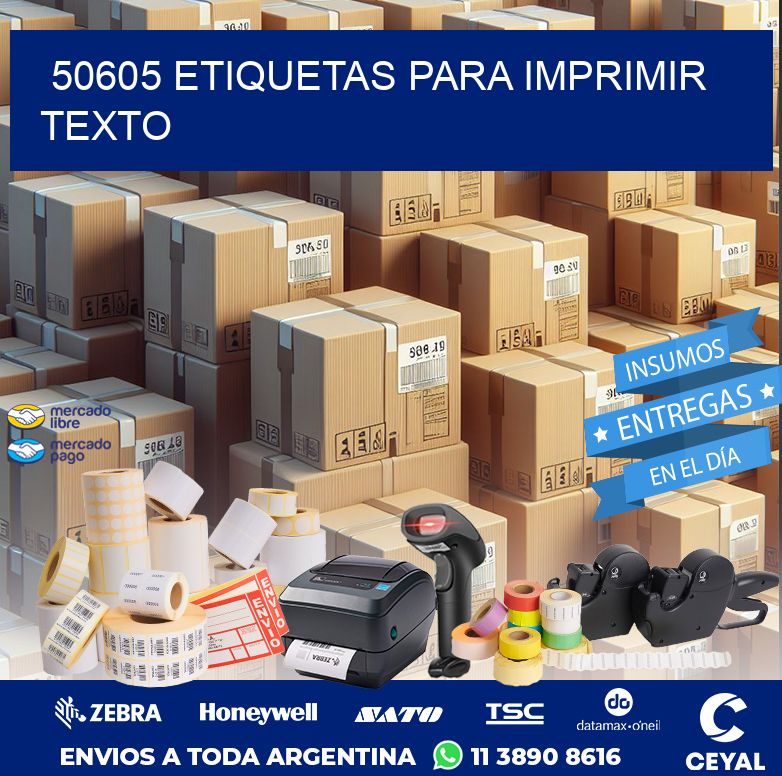 50605 ETIQUETAS PARA IMPRIMIR TEXTO