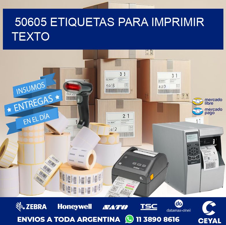50605 ETIQUETAS PARA IMPRIMIR TEXTO
