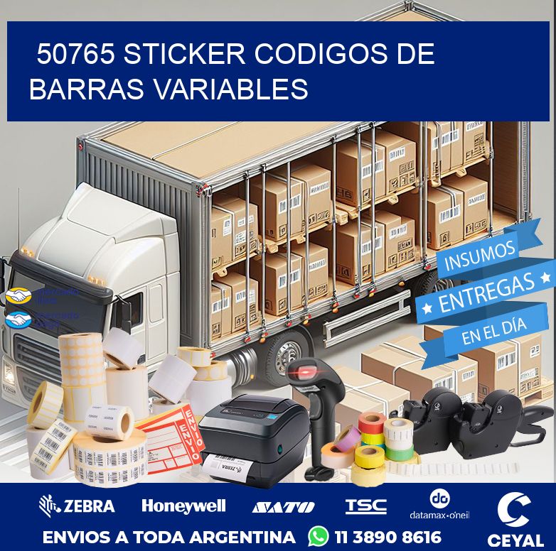 50765 STICKER CODIGOS DE BARRAS VARIABLES