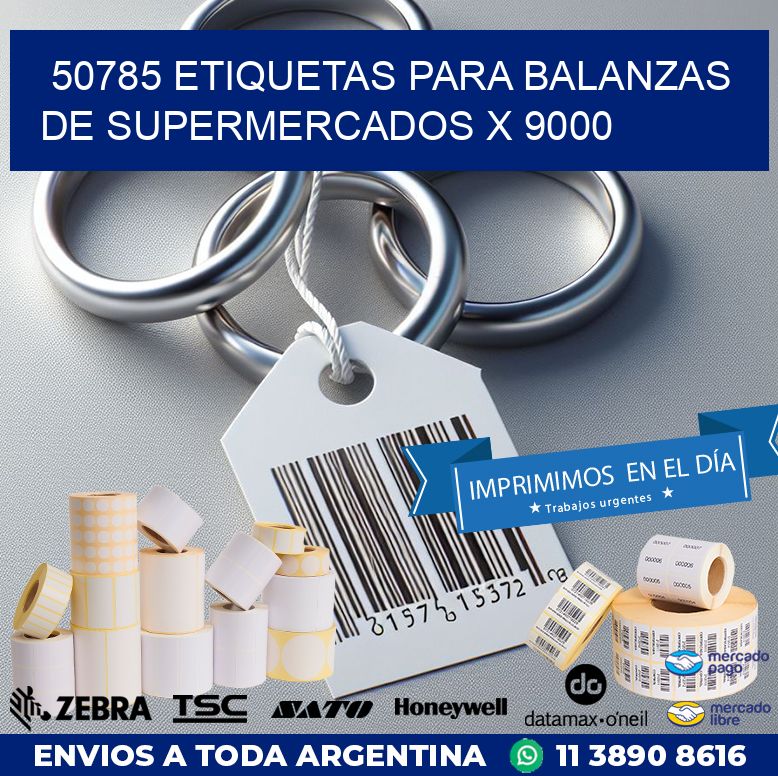 50785 ETIQUETAS PARA BALANZAS DE SUPERMERCADOS X 9000
