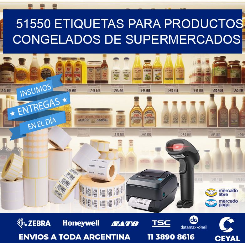 51550 ETIQUETAS PARA PRODUCTOS CONGELADOS DE SUPERMERCADOS