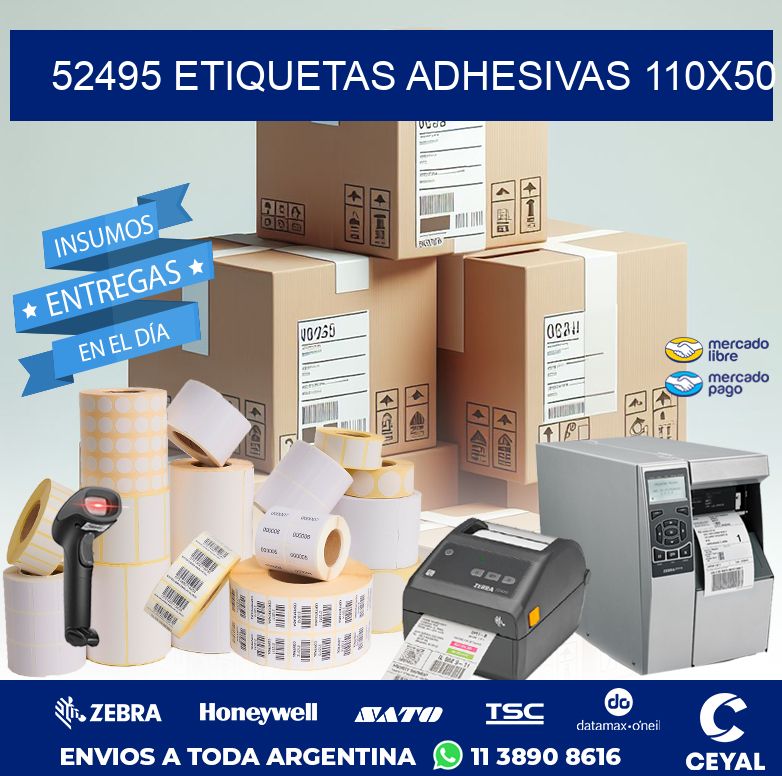 52495 ETIQUETAS ADHESIVAS 110X50