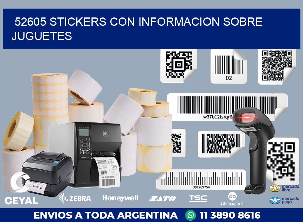 52605 STICKERS CON INFORMACION SOBRE JUGUETES