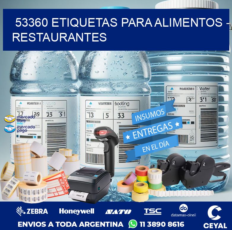 53360 ETIQUETAS PARA ALIMENTOS - RESTAURANTES