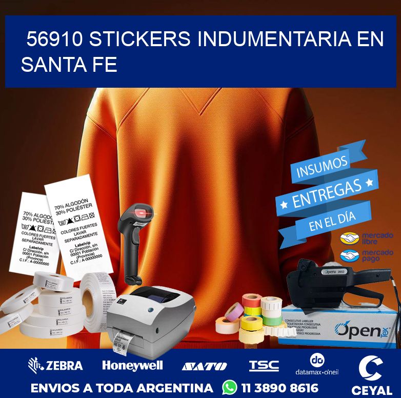 56910 STICKERS INDUMENTARIA EN SANTA FE