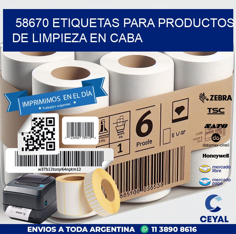 58670 ETIQUETAS PARA PRODUCTOS DE LIMPIEZA EN CABA