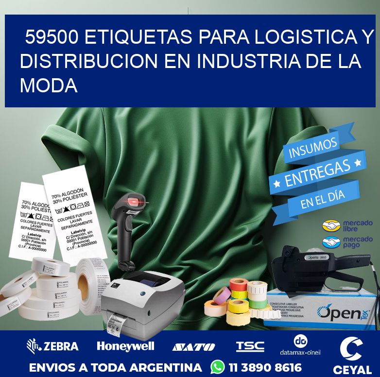 59500 ETIQUETAS PARA LOGISTICA Y DISTRIBUCION EN INDUSTRIA DE LA MODA