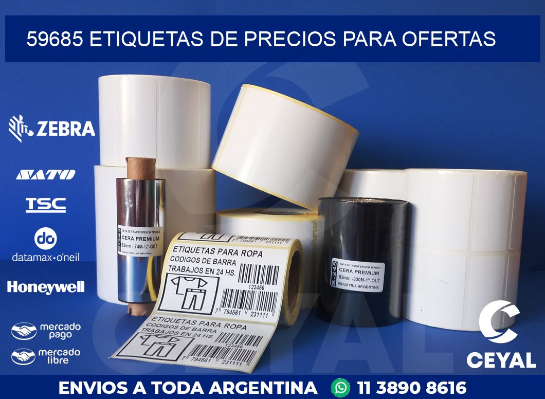 59685 ETIQUETAS DE PRECIOS PARA OFERTAS
