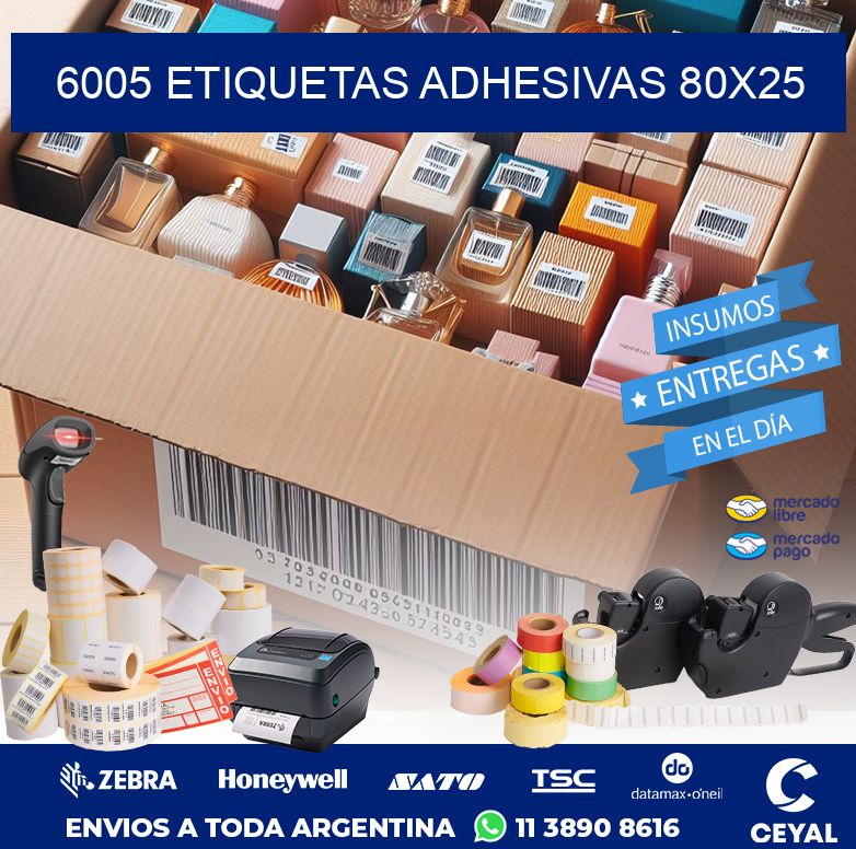 6005 ETIQUETAS ADHESIVAS 80X25