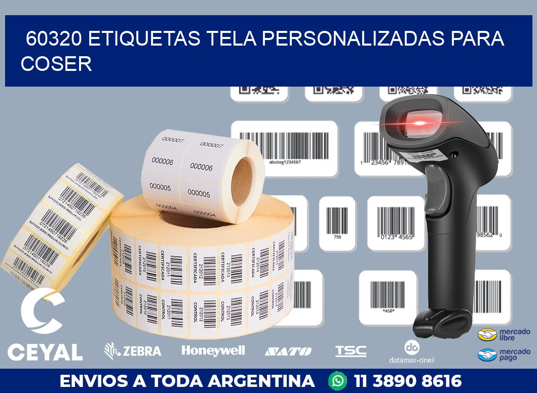 60320 ETIQUETAS TELA PERSONALIZADAS PARA COSER