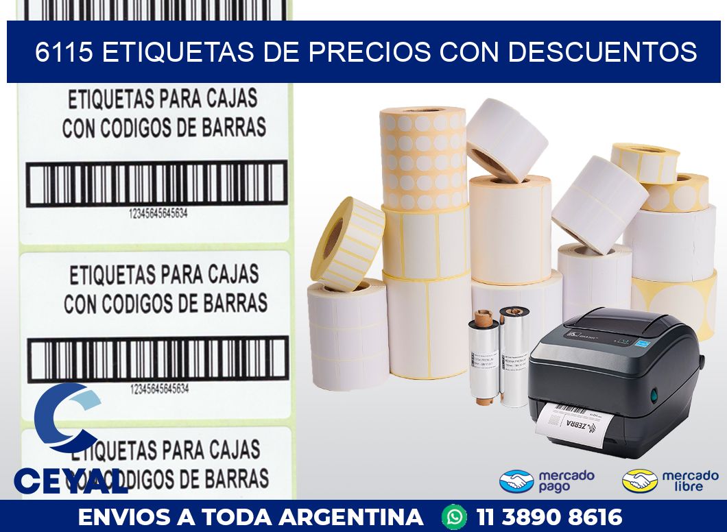 6115 ETIQUETAS DE PRECIOS CON DESCUENTOS
