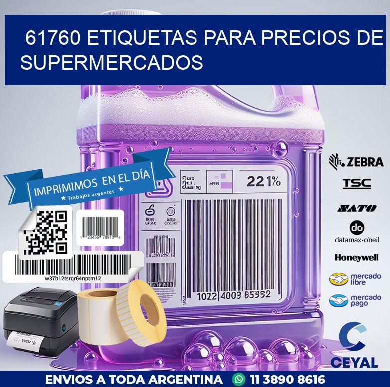 61760 ETIQUETAS PARA PRECIOS DE SUPERMERCADOS