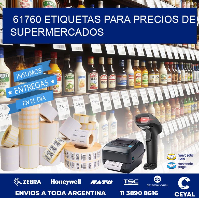 61760 ETIQUETAS PARA PRECIOS DE SUPERMERCADOS
