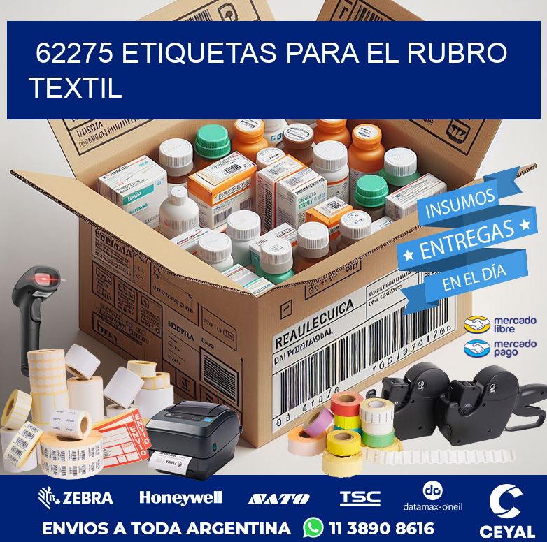 62275 ETIQUETAS PARA EL RUBRO TEXTIL