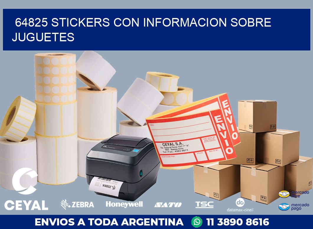 64825 STICKERS CON INFORMACION SOBRE JUGUETES