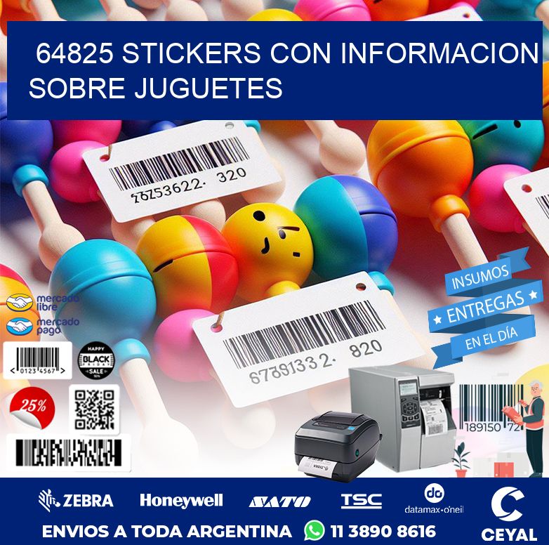 64825 STICKERS CON INFORMACION SOBRE JUGUETES