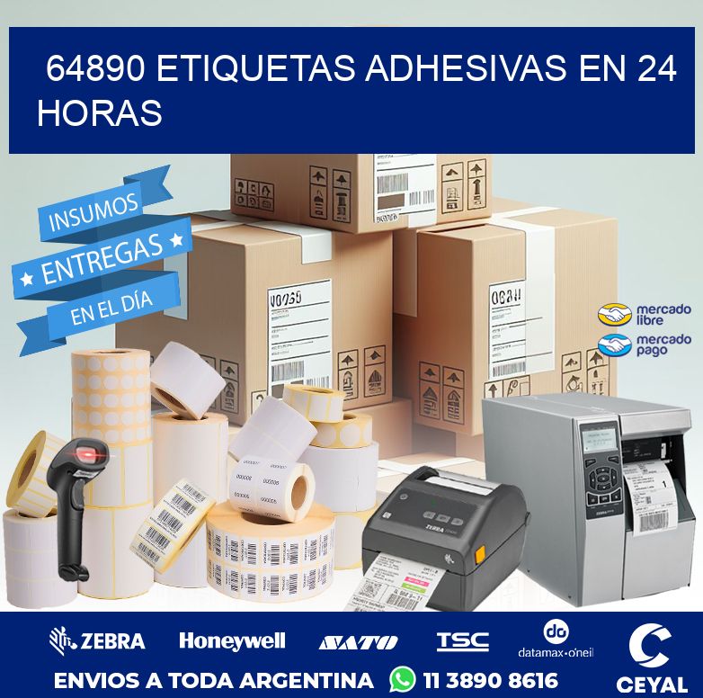 64890 ETIQUETAS ADHESIVAS EN 24 HORAS