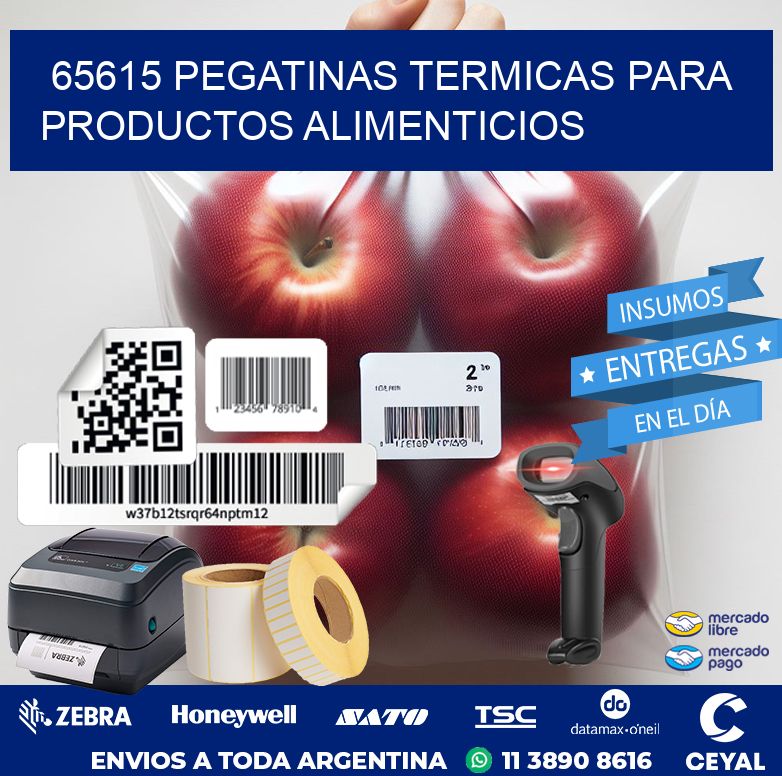 65615 PEGATINAS TERMICAS PARA PRODUCTOS ALIMENTICIOS