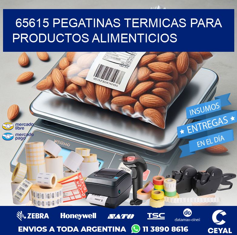 65615 PEGATINAS TERMICAS PARA PRODUCTOS ALIMENTICIOS