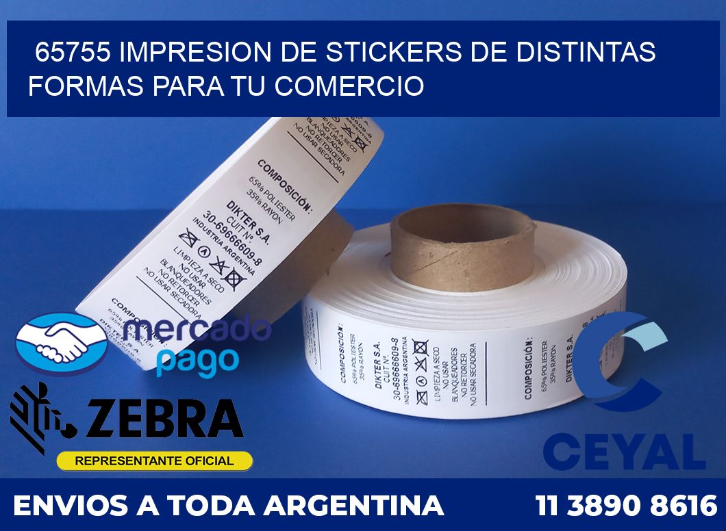 65755 IMPRESION DE STICKERS DE DISTINTAS FORMAS PARA TU COMERCIO