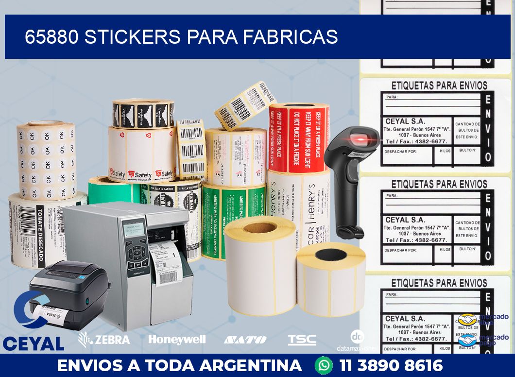 65880 STICKERS PARA FABRICAS