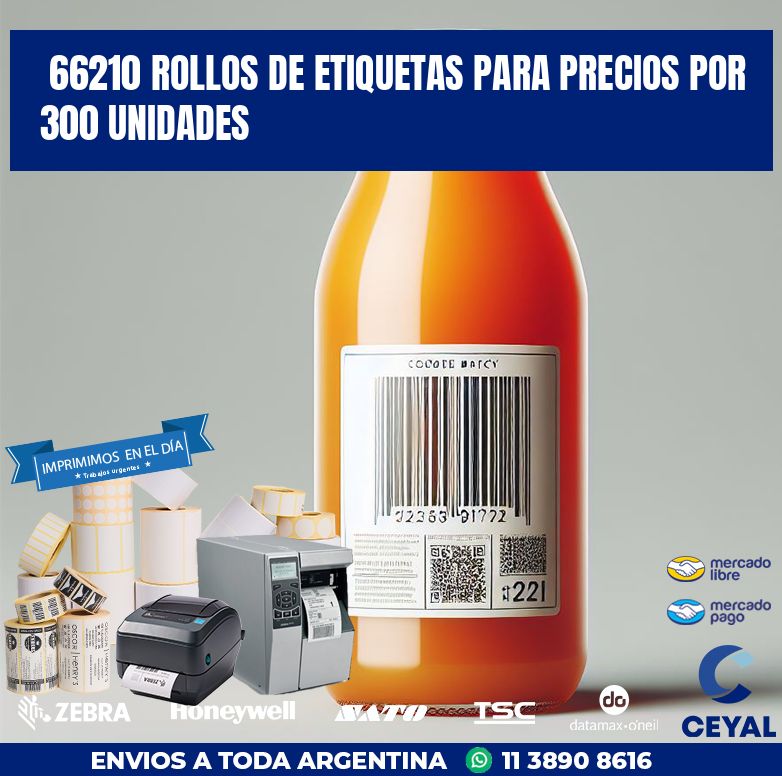 66210 ROLLOS DE ETIQUETAS PARA PRECIOS POR 300 UNIDADES