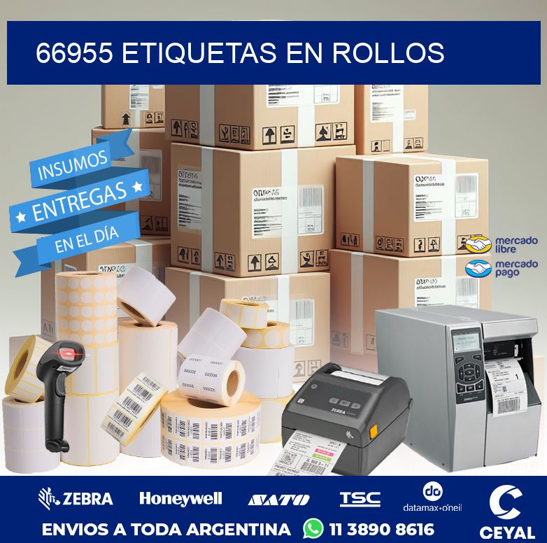 66955 ETIQUETAS EN ROLLOS