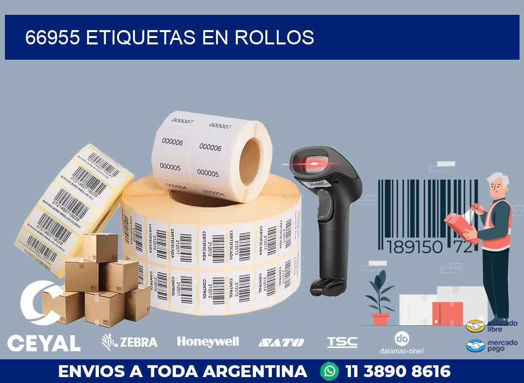 66955 ETIQUETAS EN ROLLOS