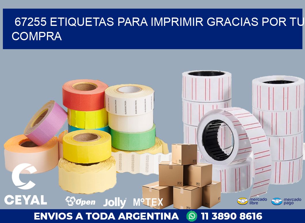 67255 ETIQUETAS PARA IMPRIMIR GRACIAS POR TU COMPRA
