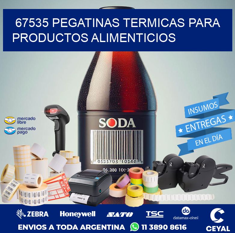 67535 PEGATINAS TERMICAS PARA PRODUCTOS ALIMENTICIOS
