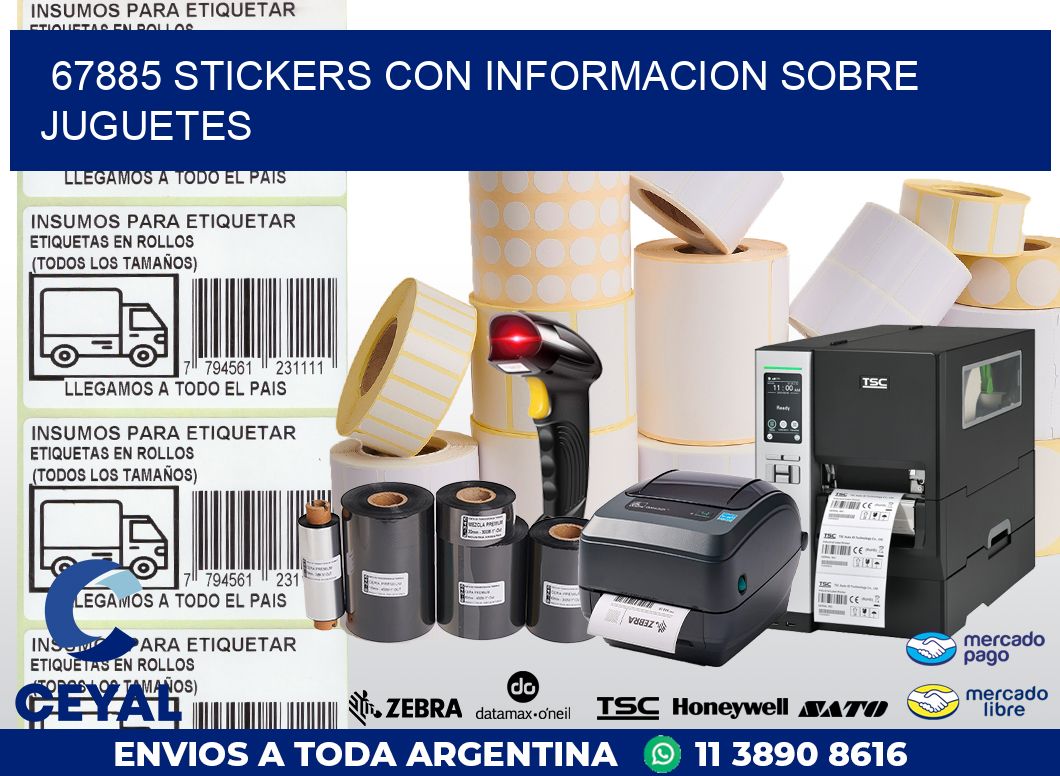 67885 STICKERS CON INFORMACION SOBRE JUGUETES