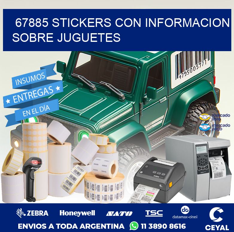 67885 STICKERS CON INFORMACION SOBRE JUGUETES