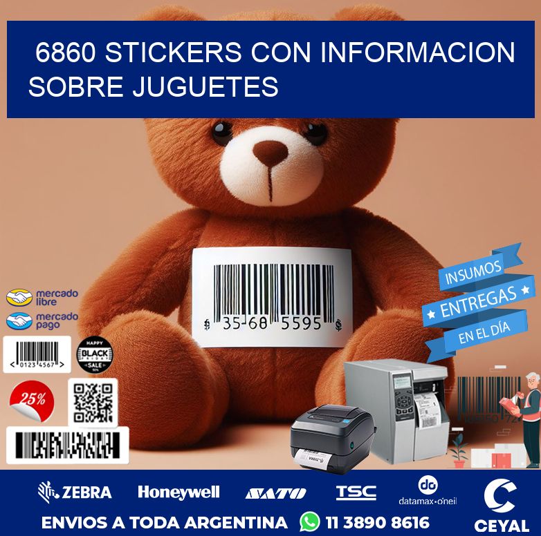 6860 STICKERS CON INFORMACION SOBRE JUGUETES
