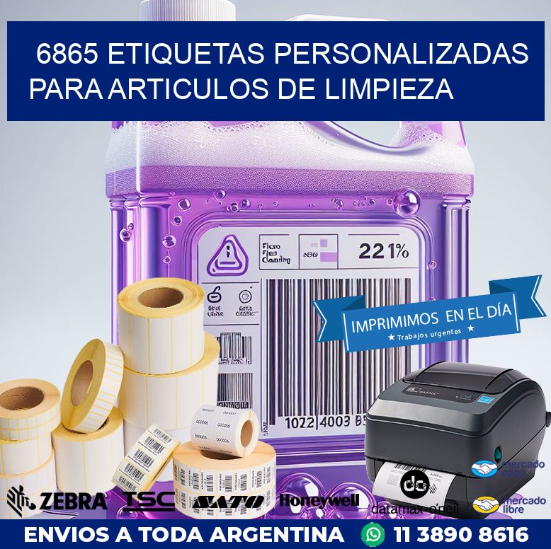 6865 ETIQUETAS PERSONALIZADAS PARA ARTICULOS DE LIMPIEZA