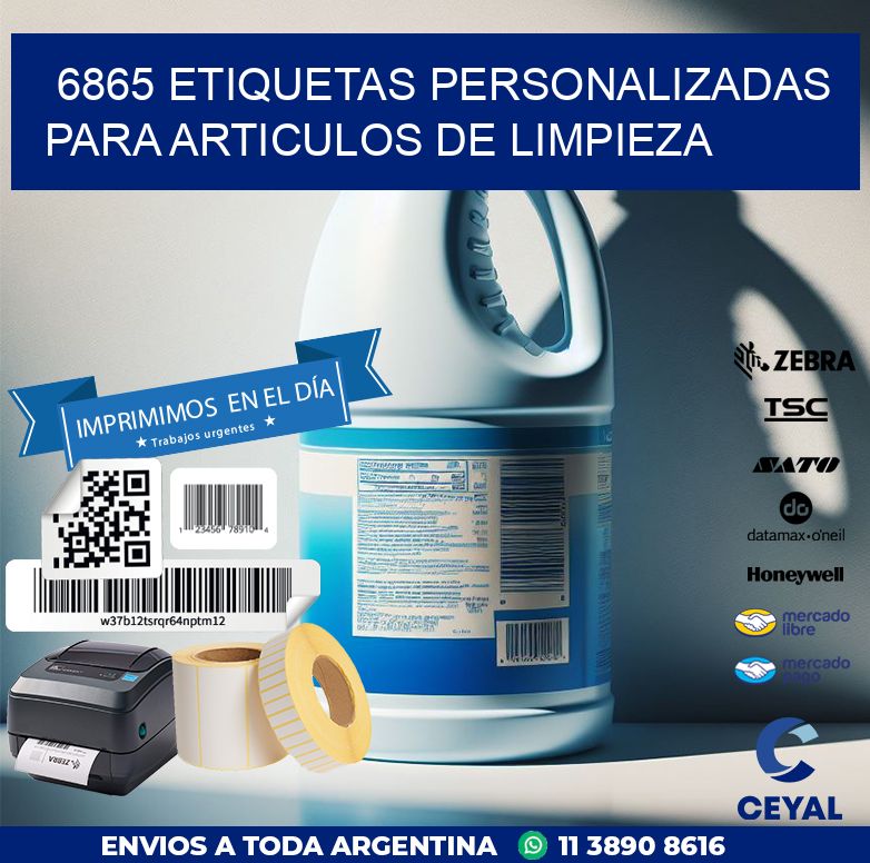 6865 ETIQUETAS PERSONALIZADAS PARA ARTICULOS DE LIMPIEZA