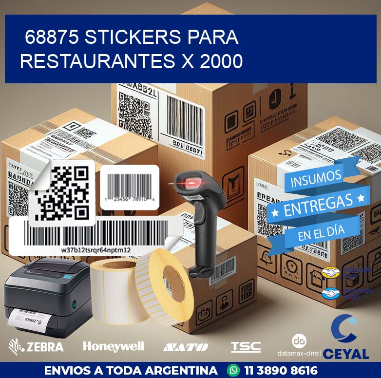 68875 STICKERS PARA RESTAURANTES X 2000