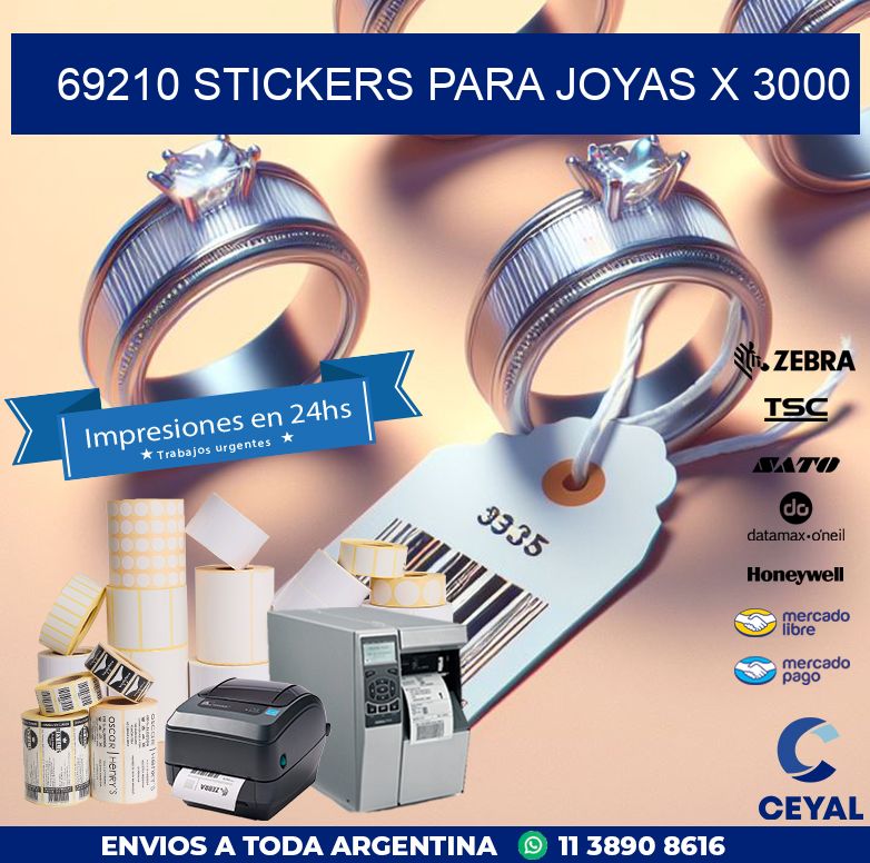 69210 STICKERS PARA JOYAS X 3000