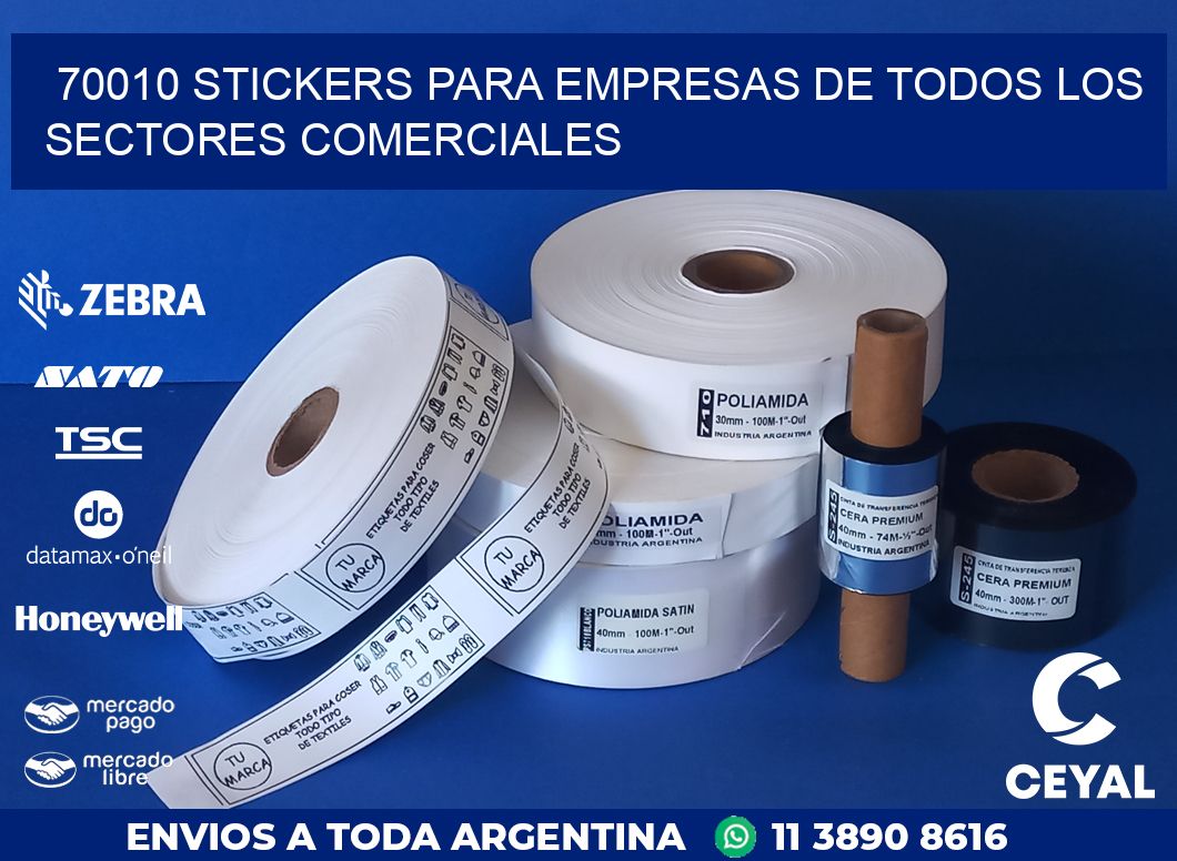 70010 STICKERS PARA EMPRESAS DE TODOS LOS SECTORES COMERCIALES