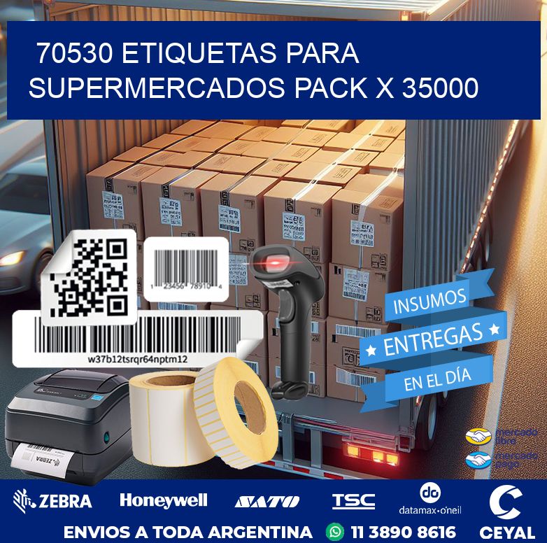 70530 ETIQUETAS PARA SUPERMERCADOS PACK X 35000