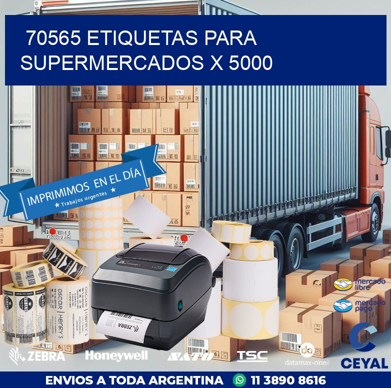 70565 ETIQUETAS PARA SUPERMERCADOS X 5000