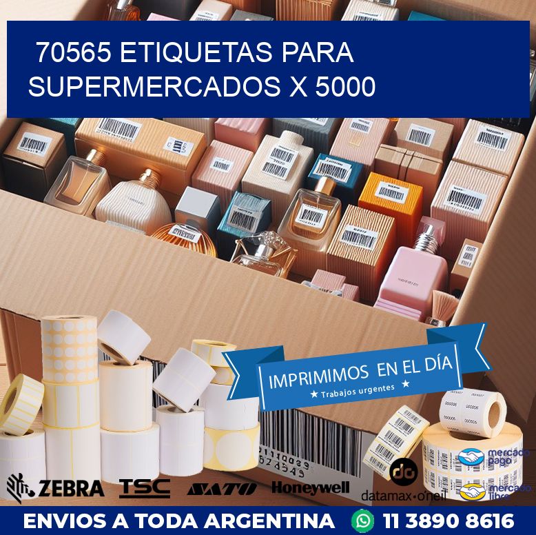70565 ETIQUETAS PARA SUPERMERCADOS X 5000